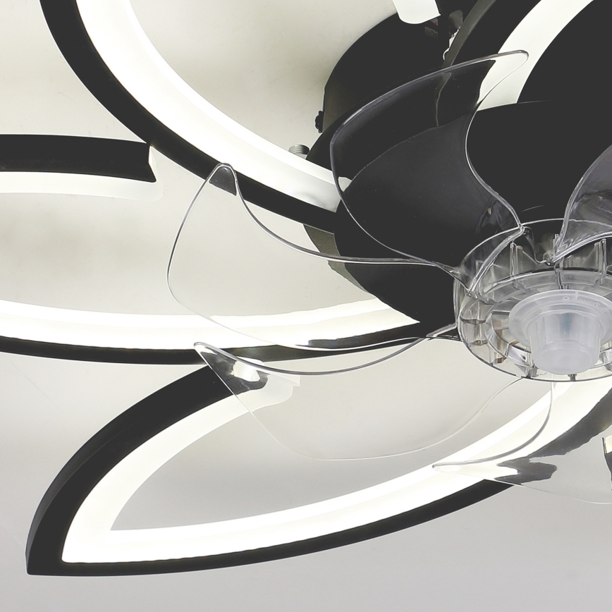 Brilagi - LED Dimmable ceiling light with a fan LED/50W/230V 3000-6500K black + remote control