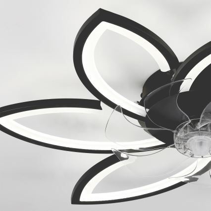Brilagi - LED Dimmable ceiling light with a fan LED/50W/230V 3000-6500K black + remote control
