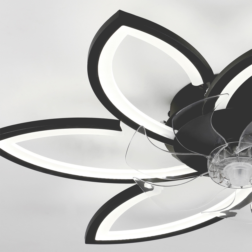 Brilagi - LED Dimmable ceiling light with a fan LED/50W/230V 3000-6500K black + remote control