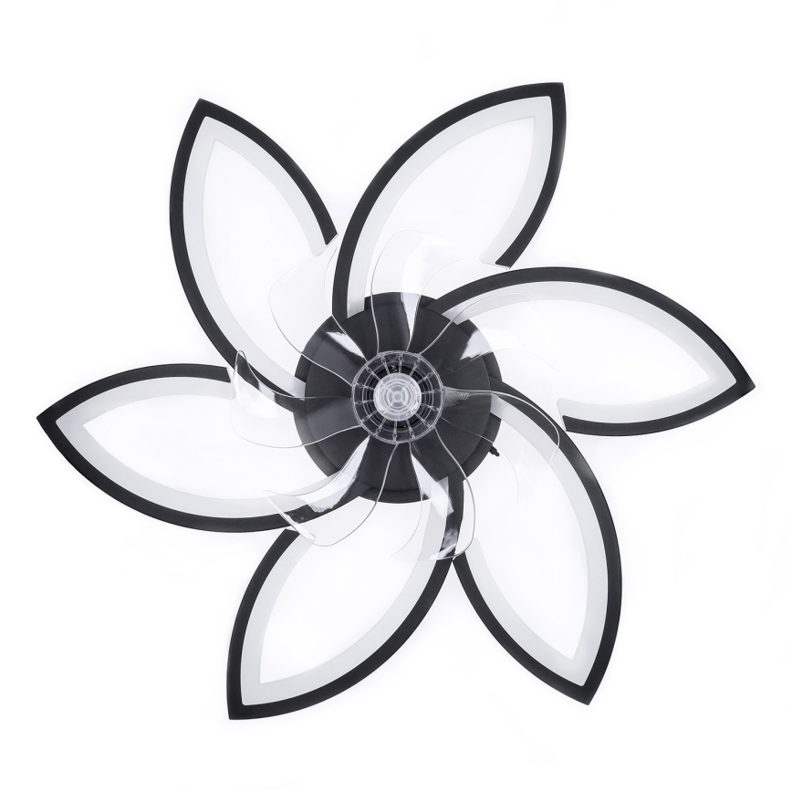 Brilagi - LED Dimmable ceiling light with a fan LED/50W/230V 3000-6500K black + remote control