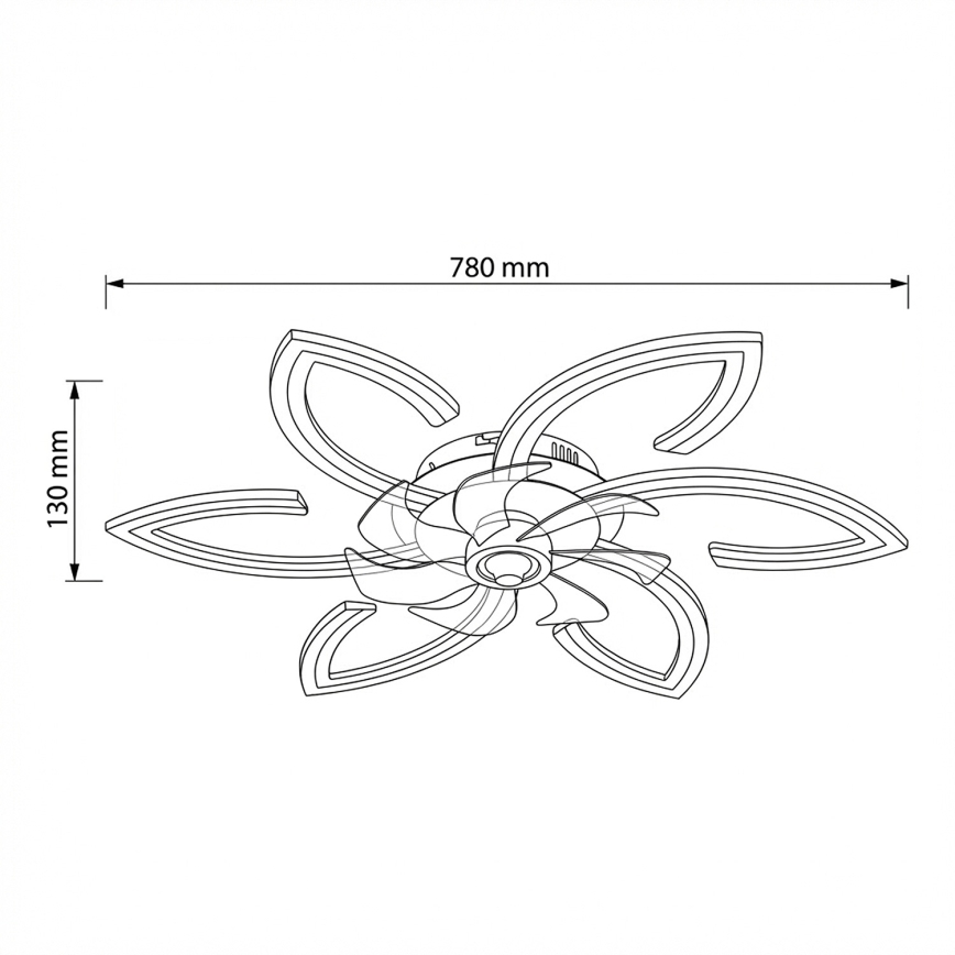 Brilagi - LED Dimmable ceiling light with a fan LED/50W/230V 3000-6500K black + remote control