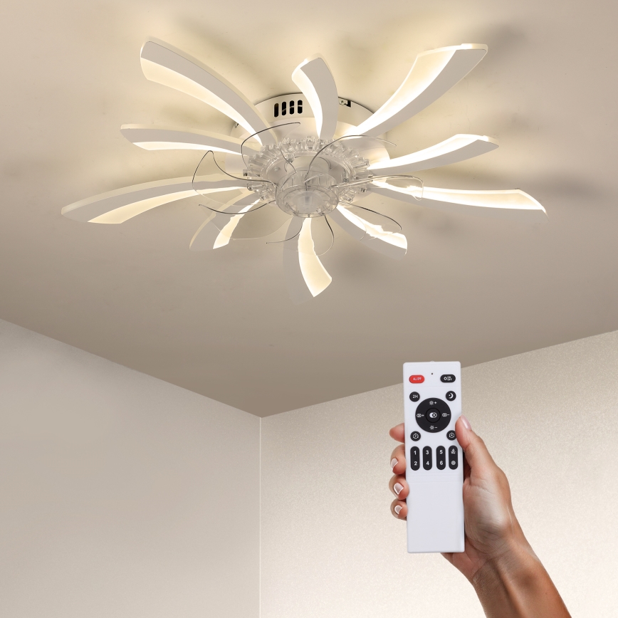 Brilagi - LED Dimmable ceiling light with a fan LED/50W/230V 3000-6500K white + remote control