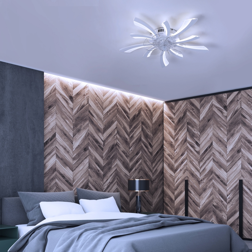 Brilagi - LED Dimmable ceiling light with a fan LED/50W/230V 3000-6500K white + remote control