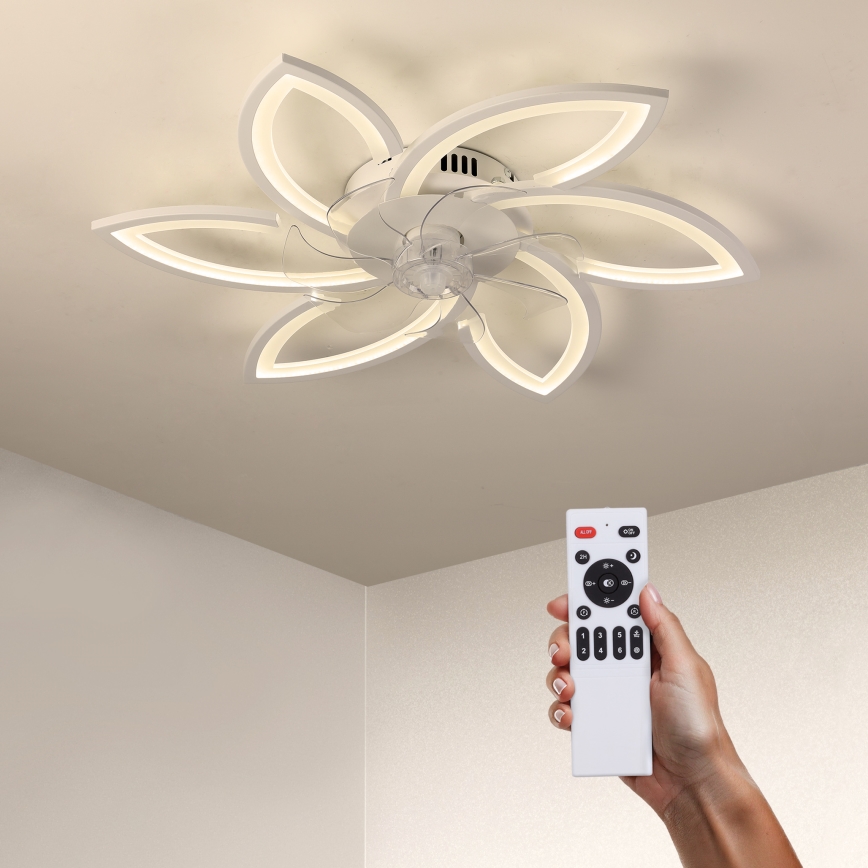 Brilagi - LED Dimmable ceiling light with a fan LED/50W/230V 3000-6500K white + remote control