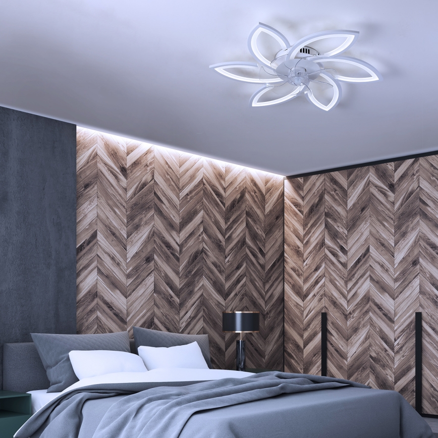 Brilagi - LED Dimmable ceiling light with a fan LED/50W/230V 3000-6500K white + remote control