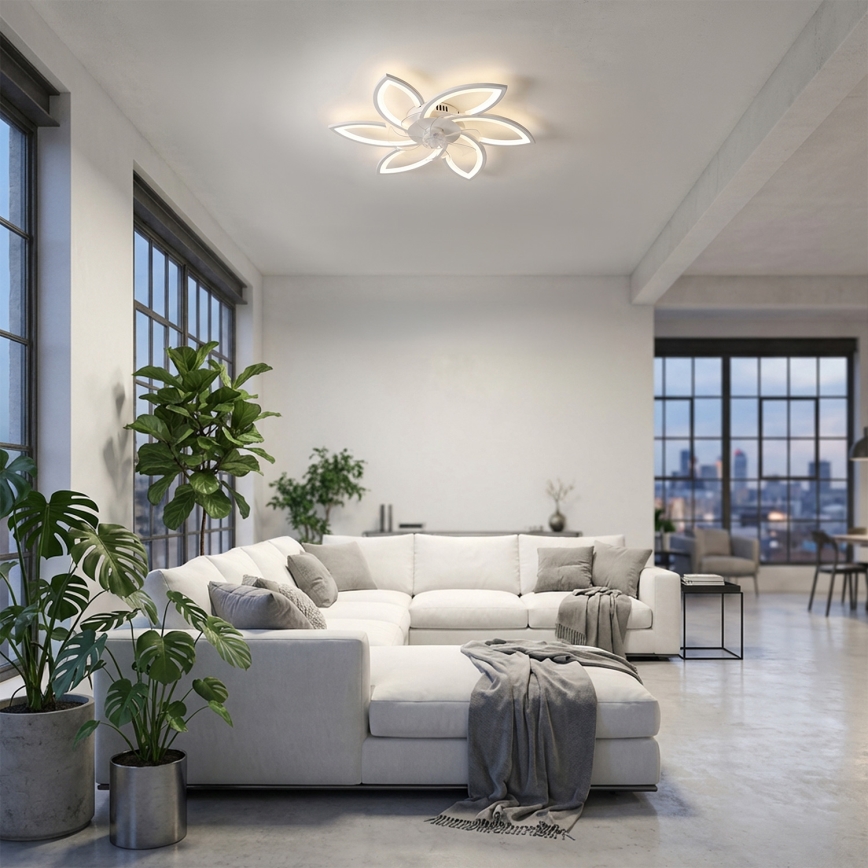 Brilagi - LED Dimmable ceiling light with a fan LED/50W/230V 3000-6500K white + remote control