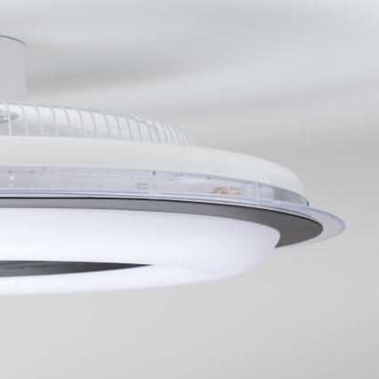 Brilagi - LED Dimmable light with a fan RONDA LED/48W/230V 3000-6000K black + remote control