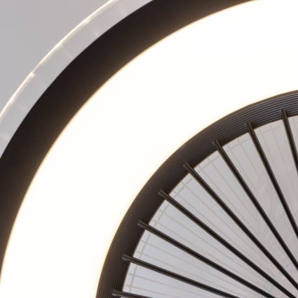 Brilagi - LED Dimmable light with a fan RONDA LED/48W/230V 3000-6000K black + remote control