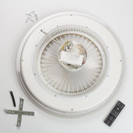 Brilagi - LED Dimmable light with a fan RONDA LED/48W/230V 3000-6000K silver + remote control