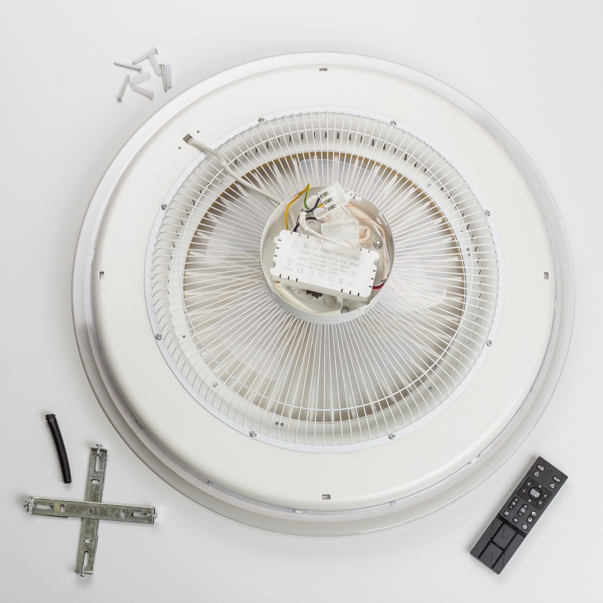 Brilagi - LED Dimmable light with a fan RONDA LED/48W/230V 3000-6000K silver + remote control