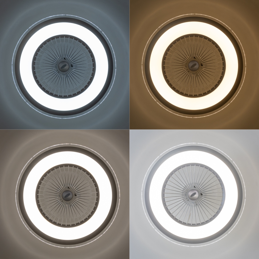 Brilagi - LED Dimmable light with a fan RONDA LED/48W/230V 3000-6000K silver + remote control
