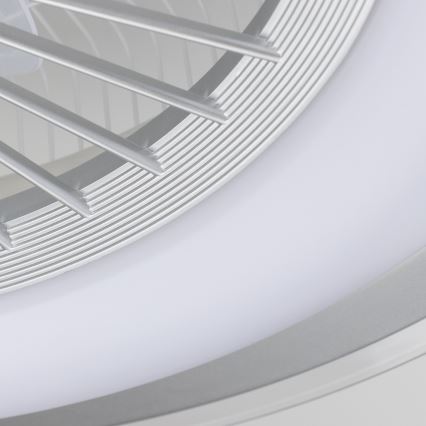 Brilagi - LED Dimmable light with a fan RONDA LED/48W/230V 3000-6000K silver + remote control