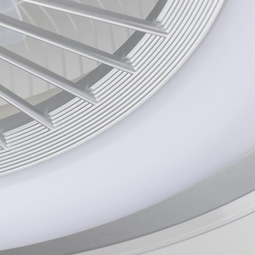 Brilagi - LED Dimmable light with a fan RONDA LED/48W/230V 3000-6000K silver + remote control