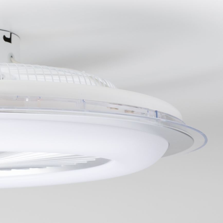 Brilagi - LED Dimmable light with a fan RONDA LED/48W/230V 3000-6000K silver + remote control