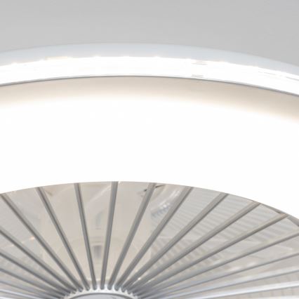 Brilagi - LED Dimmable light with a fan RONDA LED/48W/230V 3000-6000K silver + remote control