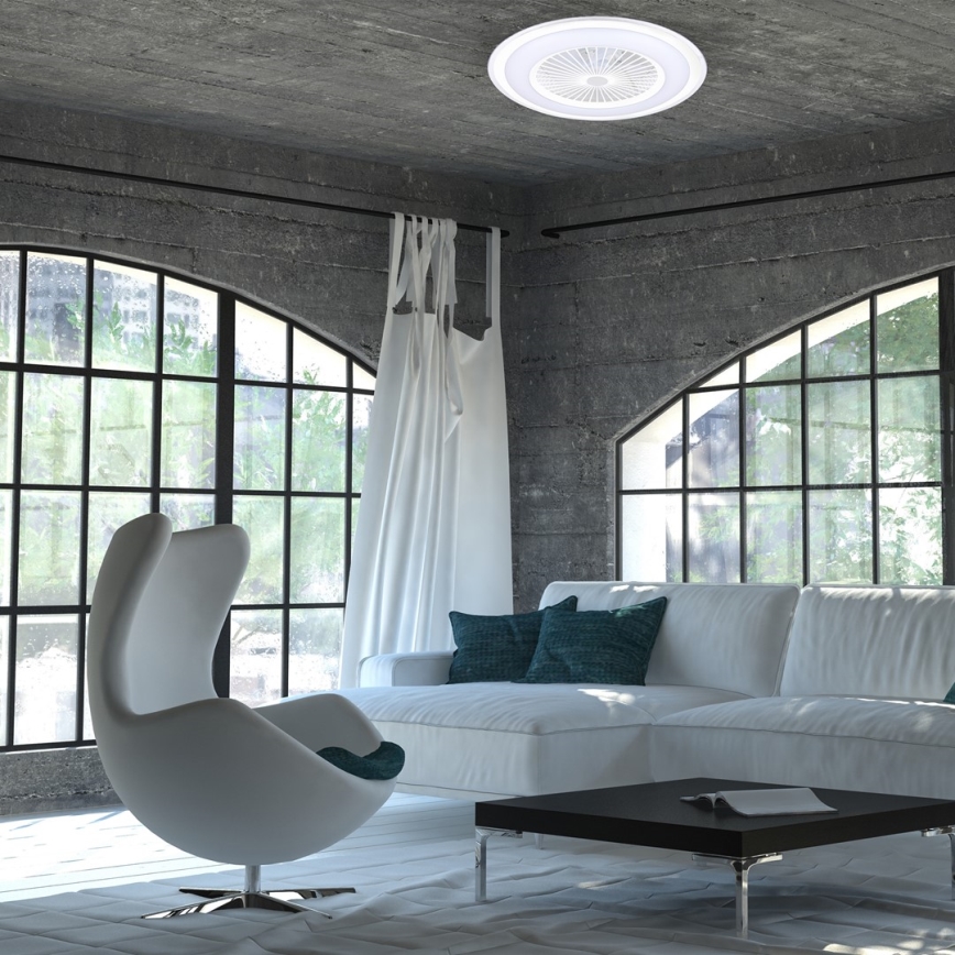 Brilagi - LED Dimmable light with a fan RONDA LED/48W/230V 3000-6000K white + remote control