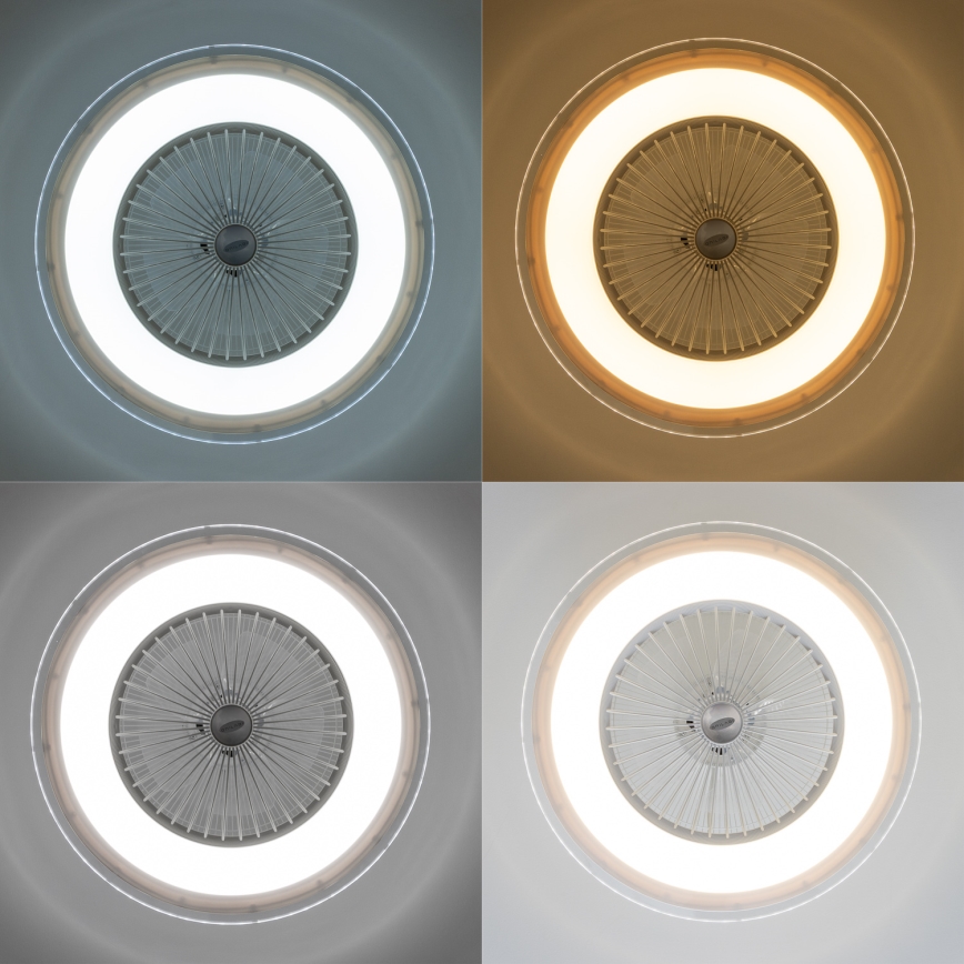 Brilagi - LED Dimmable light with a fan RONDA LED/48W/230V 3000-6000K white + remote control