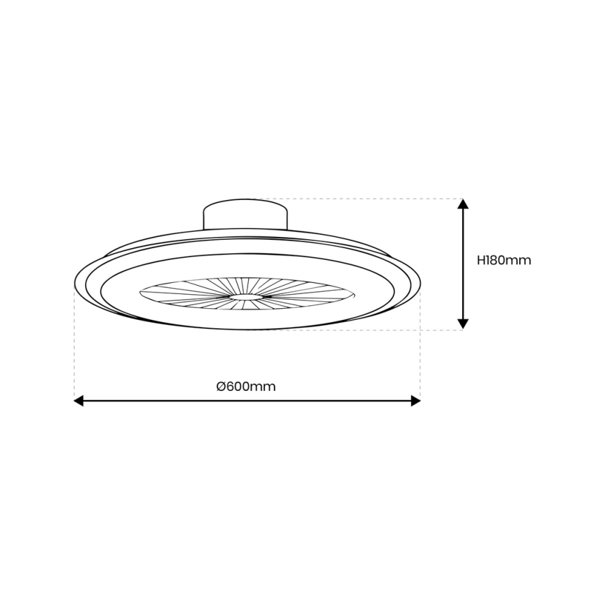 Brilagi - LED Dimmable light with a fan RONDA LED/48W/230V 3000-6000K white + remote control