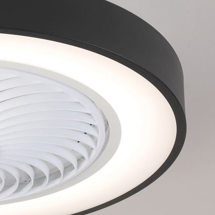 Brilagi - Dimmable LED ceiling light with fan LED/30W/230V 3000-6500K Ø 50 cm black + remote control