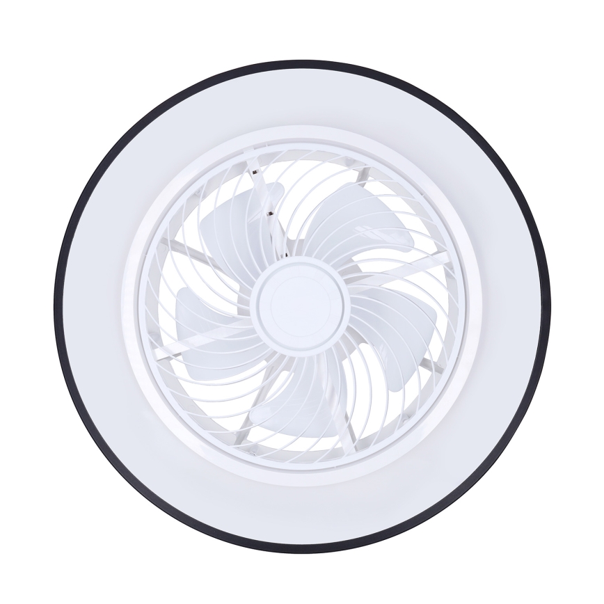 Brilagi - Dimmable LED ceiling light with fan LED/30W/230V 3000-6500K Ø 50 cm black + remote control