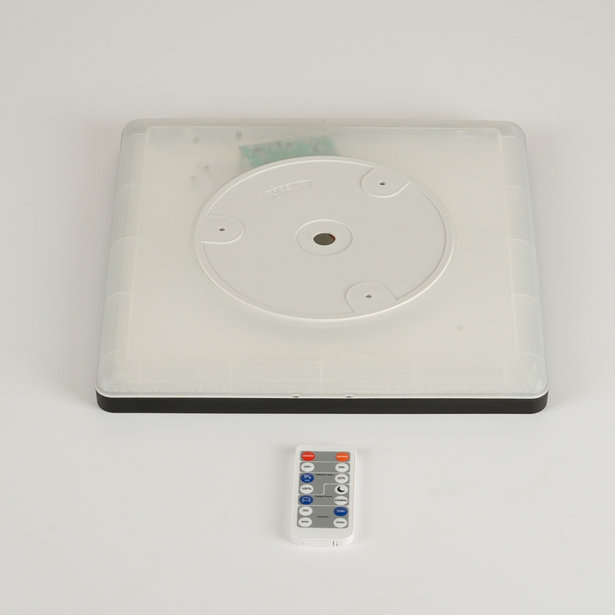 Brilagi - LED Dimmable light with a motion and dusk sensor ULTRA SLIM LED/18W/230V 30x30 cm + remote control