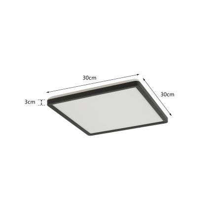 Brilagi - LED Dimmable light with a motion and dusk sensor ULTRA SLIM LED/18W/230V 30x30 cm + remote control