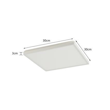 Brilagi - LED Dimmable light with a motion and dusk sensor ULTRA SLIM LED/18W/230V 30x30 cm + remote control
