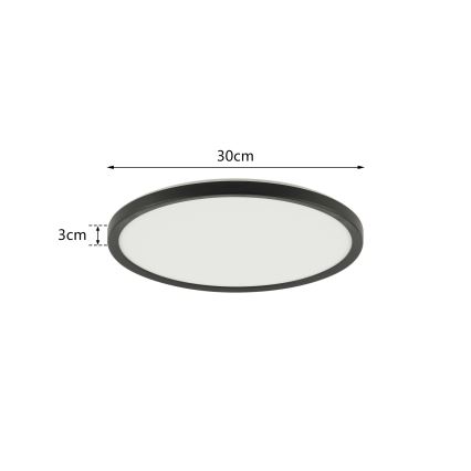 Brilagi - LED Dimmable light with a motion and dusk sensor ULTRA SLIM LED/18W/230V d. 30 cm + remote control