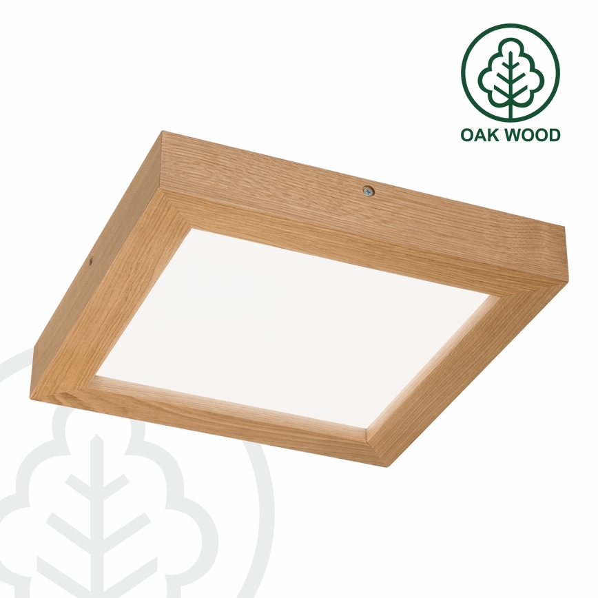 Brilagi - LED Dimmable bathroom ceiling light WOODY FRAME LED/24W/230V oak 30x30 cm 3000-6000K IP44 + remote control