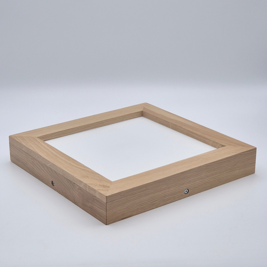 Brilagi - LED Dimmable bathroom ceiling light WOODY FRAME LED/24W/230V oak 30x30 cm 3000-6000K IP44 + remote control