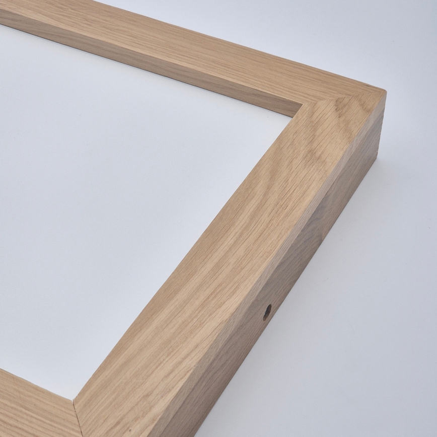 Brilagi - LED Dimmable bathroom ceiling light WOODY FRAME LED/24W/230V oak 30x30 cm 3000-6000K IP44 + remote control