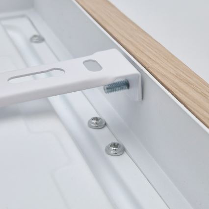 Brilagi - LED Dimmable bathroom ceiling light WOODY FRAME LED/24W/230V oak 30x30 cm 3000-6000K IP44 + remote control