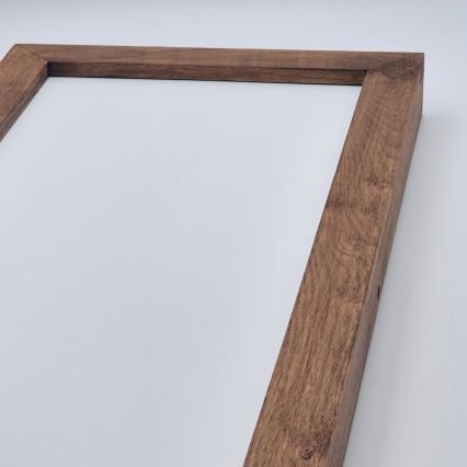 Brilagi - LED Dimmable bathroom ceiling light WOODY FRAME LED/50W/230V oak cherry 120x30 cm 3000-6000K IP44 + remote control