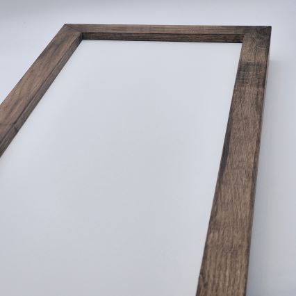 Brilagi - LED Dimmable bathroom ceiling light WOODY FRAME LED/50W/230V oak walnut 120x30 cm 3000-6000K IP44 + remote control