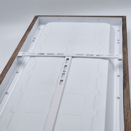 Brilagi - LED Dimmable bathroom ceiling light WOODY FRAME LED/50W/230V oak walnut 120x30 cm 3000-6000K IP44 + remote control