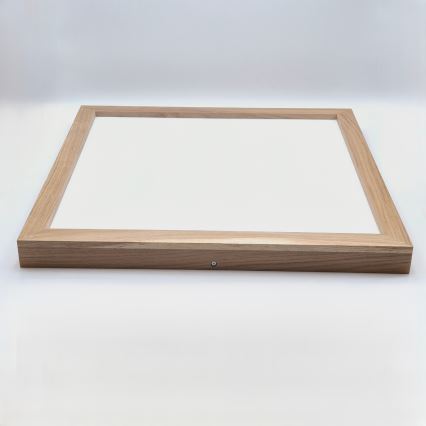 Brilagi - LED Dimmable bathroom ceiling light WOODY FRAME LED/50W/230V oak 60x60 cm 3000-6000K IP44 + remote control
