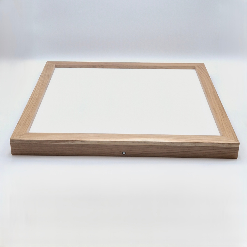 Brilagi - LED Dimmable bathroom ceiling light WOODY FRAME LED/50W/230V oak 60x60 cm 3000-6000K IP44 + remote control