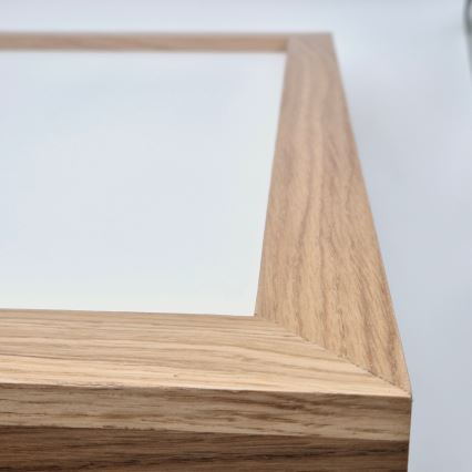 Brilagi - LED Dimmable bathroom ceiling light WOODY FRAME LED/50W/230V oak 60x60 cm 3000-6000K IP44 + remote control