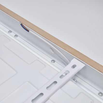 Brilagi - LED Dimmable bathroom ceiling light WOODY FRAME LED/50W/230V oak 60x60 cm 3000-6000K IP44 + remote control