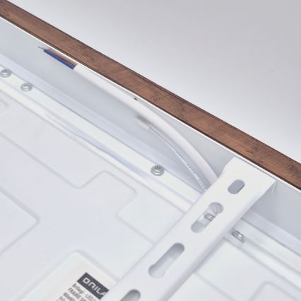 Brilagi - LED Dimmable bathroom ceiling light WOODY FRAME LED/50W/230V oak cherry 60x60 cm 3000-6000K IP44 + remote control