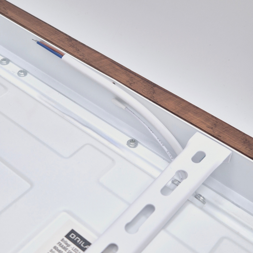 Brilagi - LED Dimmable bathroom ceiling light WOODY FRAME LED/50W/230V oak cherry 60x60 cm 3000-6000K IP44 + remote control