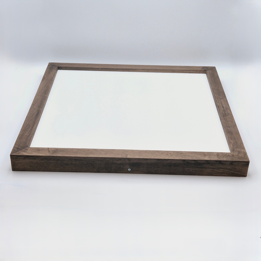 Brilagi - LED Dimmable bathroom ceiling light WOODY FRAME LED/50W/230V oak walnut 60x60 cm 3000-6000K IP44 + remote control