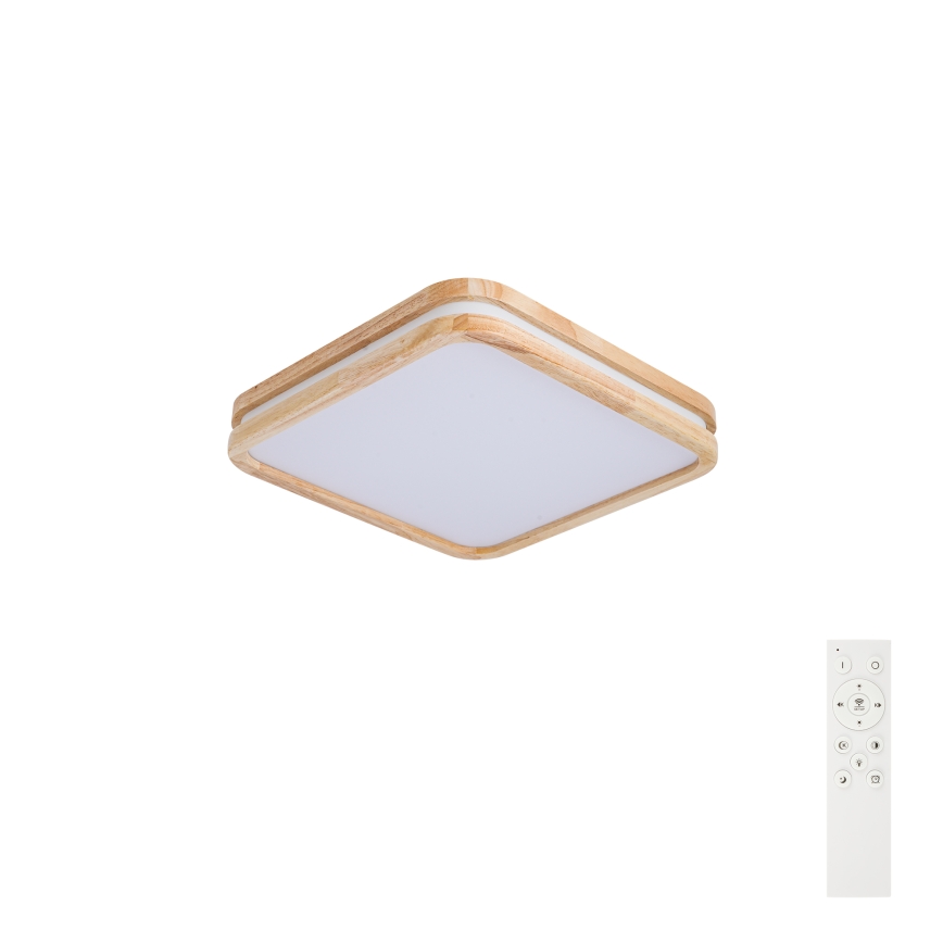 BRILAGI - MOLINA SQUARE LED Dimmable Ceiling Light LED/48W/230V 3000-6000K oak 40x40 cm + remote control