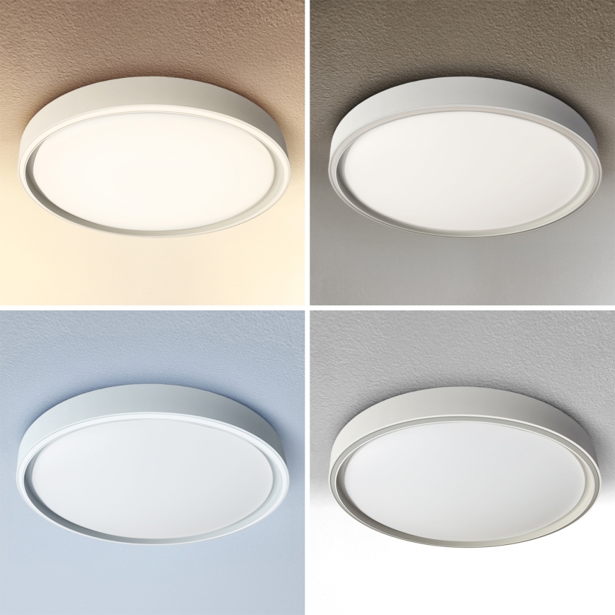 Brilagi - NANCI LED Dimmable Ceiling Light LED/60W/230V 3000-6500K Ø 49 cm Silver + Remote Control