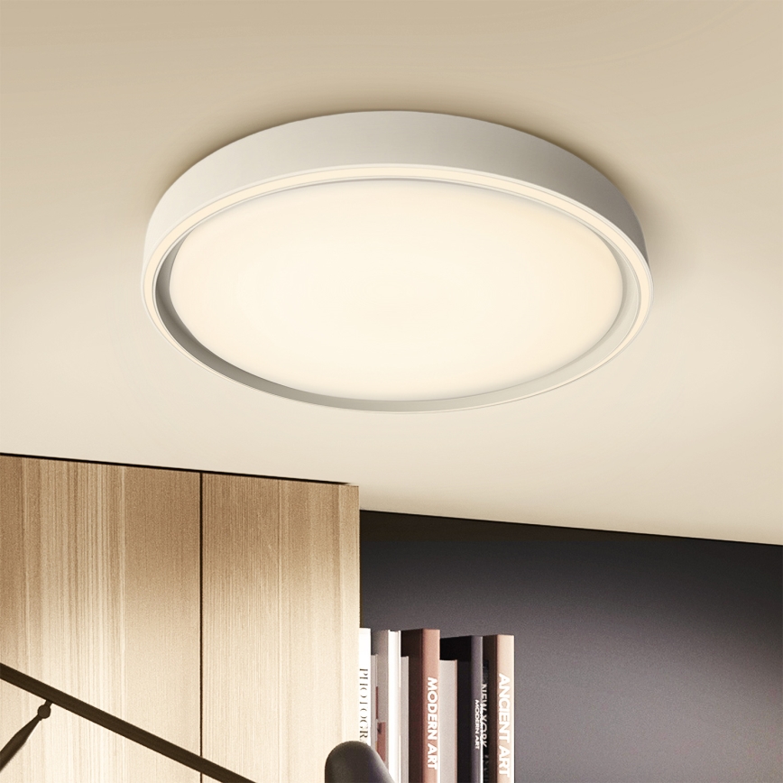Brilagi - NANCI LED Dimmable Ceiling Light LED/60W/230V 3000-6500K Ø 49 cm Silver + Remote Control