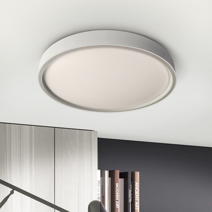 Brilagi - NANCI LED Dimmable Ceiling Light LED/60W/230V 3000-6500K Ø 49 cm Silver + Remote Control