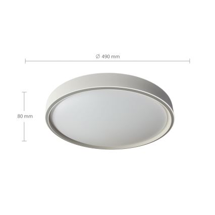 Brilagi - NANCI LED Dimmable Ceiling Light LED/60W/230V 3000-6500K Ø 49 cm Silver + Remote Control