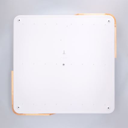 Brilagi - PILANA Dimmable LED ceiling light LED/60W/230V 3000-6500K oak/white 56x56 cm + remote control