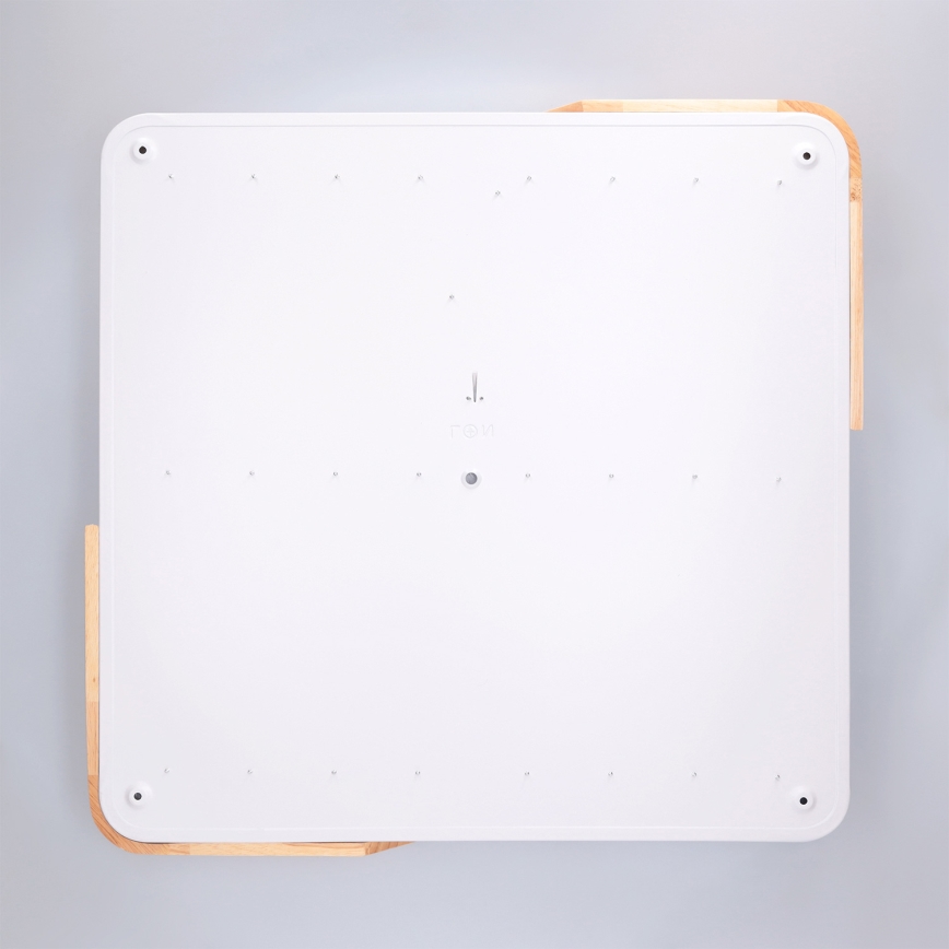 Brilagi - PILANA Dimmable LED ceiling light LED/60W/230V 3000-6500K oak/white 56x56 cm + remote control