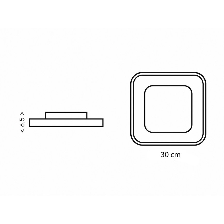 Brilagi - Dimmable LED Ceiling Light TRIVARO 65W/230V 3000-6000K 30x30 cm + Remote Control